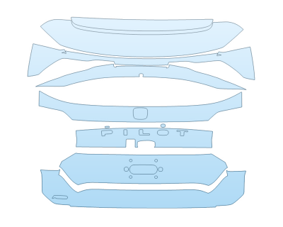 2025 HONDA PILOT TOURING REAR HATCH WITH AWD EMBLEM - PRECUT PPF CLEAR BRA WRAP