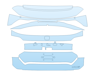 2025 HONDA PILOT TOURING REAR HATCH WITH SPORT EMBLEM - PRECUT PPF CLEAR BRA WRAP