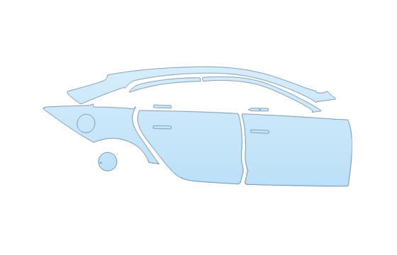 PAINT PROTECTION KIT - 2027 HYUNDAI IONIQ 6 PREFERRED PASSENGER SIDE - PRECUT PPF CLEAR BRA WRAP