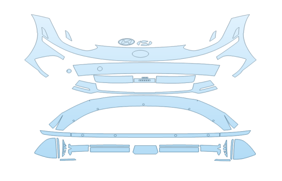 PAINT PROTECTION KIT - 2027 HYUNDAI IONIQ 6 SE BUMPER - PRECUT PPF CLEAR BRA WRAP