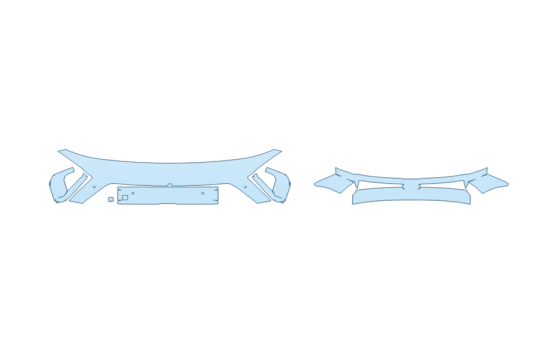Precut PPF Kit – Clear Bra Paint Protection Film PAINT PROTECTION KIT - 2027 HYUNDAI KONA LIMITED BUMPER (MULTI PIECE) - SENSORS - PRECUT PPF CLEAR BRA WRAP