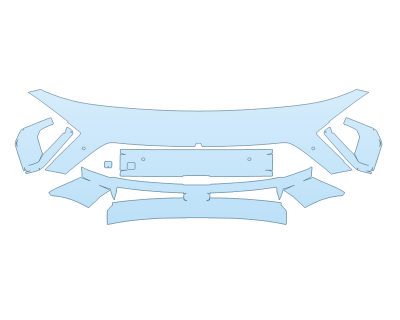 PAINT PROTECTION KIT - 2024 HYUNDAI KONA LIMITED BUMPER - SENSORS - PRECUT PPF CLEAR BRA WRAP