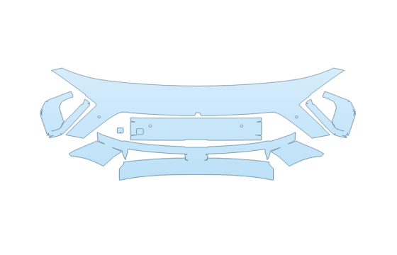 PAINT PROTECTION KIT - 2027 HYUNDAI KONA SE BUMPER - SENSORS - PRECUT PPF CLEAR BRA WRAP