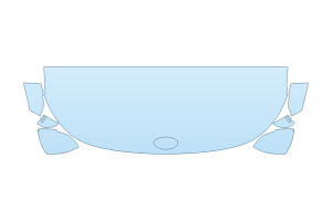 2027 HYUNDAI KONA SE HOOD FENDERS MIRRORS 24 INCH - (WRAPPED EDGES)