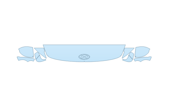 PAINT PROTECTION KIT - 2027 HYUNDAI SONATA N-LINE HOOD FENDERS MIRRORS 12 INCH - (WRAPPED EDGES) - PRECUT PPF CLEAR BRA WRAP