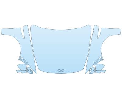 PAINT PROTECTION KIT - 2025 HYUNDAI SONATA N-LINE FULL HOOD FENDERS MIRRORS  - (WRAPPED EDGES) - PRECUT PPF CLEAR BRA WRAP