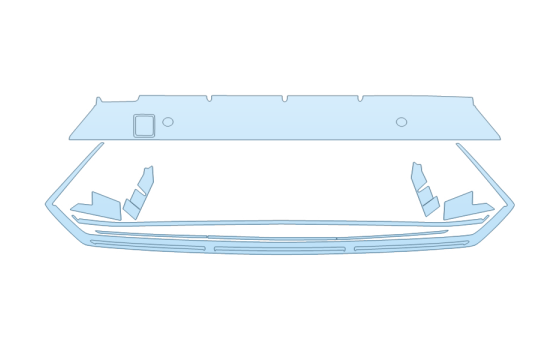 PAINT PROTECTION KIT - 2027 HYUNDAI SONATA N-LINE GRILL - PRECUT PPF CLEAR BRA WRAP