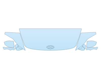 PAINT PROTECTION KIT - 2025 HYUNDAI SONATA SEL HOOD FENDERS MIRRORS 24 INCH - (WRAPPED EDGES) - PRECUT PPF CLEAR BRA WRAP