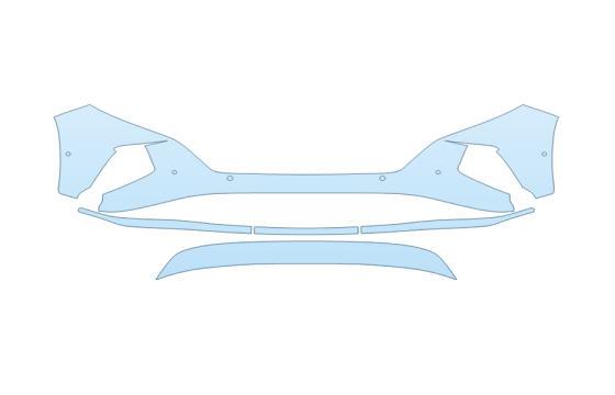 PAINT PROTECTION KIT - 2027 HYUNDAI TUCSON HYBRID SEL BUMPER - SENSORS - PRECUT PPF CLEAR BRA WRAP