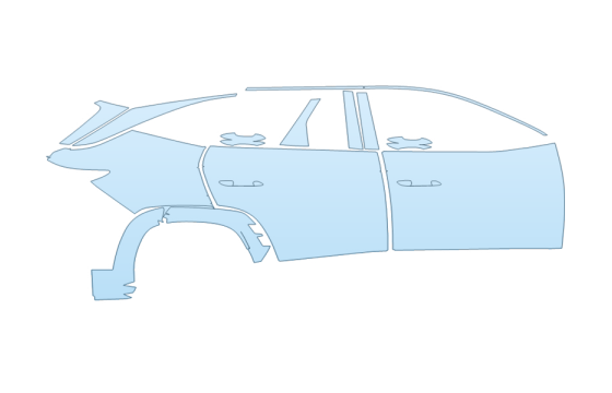 PAINT PROTECTION KIT - 2027 HYUNDAI TUCSON N LINE PASSENGER SIDE - PRECUT PPF CLEAR BRA WRAP