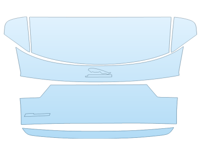PAINT PROTECTION KIT - 2024 JAGUAR E-PACE R-DYNAMIC SE REAR HATCH W/EMBLEMS - PRECUT PPF CLEAR BRA WRAP