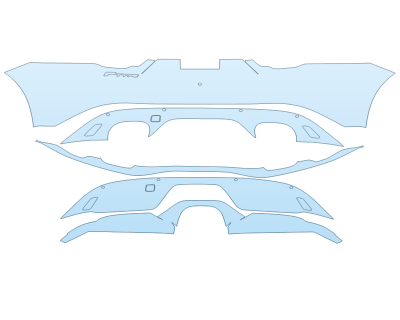 PAINT PROTECTION KIT - 2024 JAGUAR F TYPE BASE COUPE REAR BUMPER - PLATE CUT OUT - PRECUT PPF CLEAR BRA WRAP