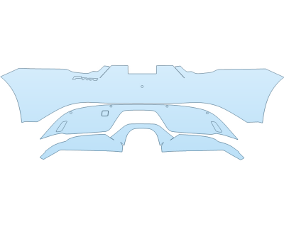 PAINT PROTECTION KIT - 2024 JAGUAR F TYPE CONVERTIBLE BASE REAR BUMPER - PLATE CUT OUT - PRECUT PPF CLEAR BRA WRAP