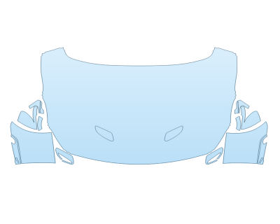 PAINT PROTECTION KIT - 2024 JAGUAR F TYPE CONVERTIBLE BASE FULL HOOD FENDERS MIRRORS  - (WRAPPED EDGES) - PRECUT PPF CLEAR BRA WRAP