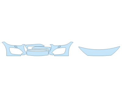 PAINT PROTECTION KIT - 2024 JAGUAR F TYPE CONVERTIBLE R-DYNAMIC BUMPER (MULTI PIECE) - PRECUT PPF CLEAR BRA WRAP