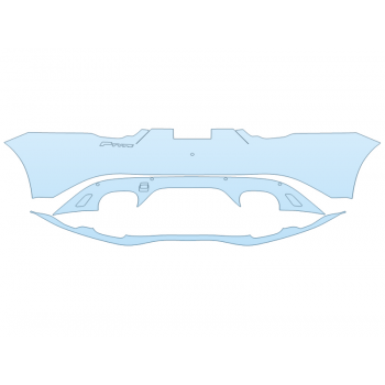 PAINT PROTECTION KIT - 2024 JAGUAR F TYPE CONVERTIBLE R-DYNAMIC REAR BUMPER - PLATE CUT OUT - PRECUT PPF CLEAR BRA WRAP