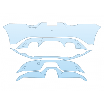 PAINT PROTECTION KIT - 2024 JAGUAR F TYPE COUPE R-DYNAMIC REAR BUMPER - PLATE CUT OUT - PRECUT PPF CLEAR BRA WRAP