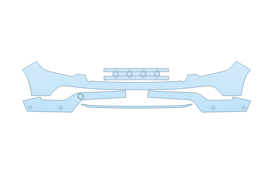 PAINT PROTECTION KIT - 2027 JEEP COMPASS SPORT BUMPER (MULTI PIECE) - PRECUT PPF CLEAR BRA WRAP