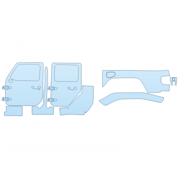 PAINT PROTECTION KIT - 2025 JEEP GLADIATOR MOHAVE DRIVER SIDE - PRECUT PPF CLEAR BRA WRAP