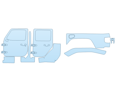 PAINT PROTECTION KIT - 2025 JEEP GLADIATOR MOHAVE DRIVER SIDE - PRECUT PPF CLEAR BRA WRAP