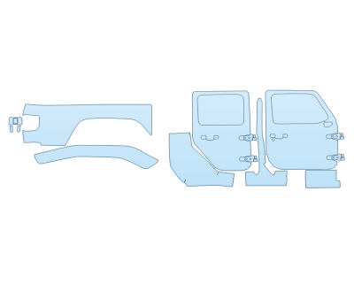 PAINT PROTECTION KIT - 2025 JEEP GLADIATOR MOHAVE PASSENGER SIDE - PRECUT PPF CLEAR BRA WRAP
