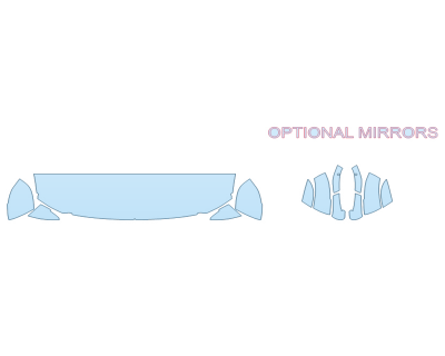 2025 JEEP GRAND WAGONEER SERIES I HOOD FENDERS MIRRORS 18 INCH - (WRAPPED EDGES) - PRECUT PPF CLEAR BRA WRAP