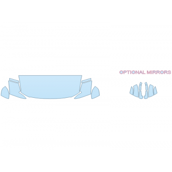 2025 JEEP GRAND WAGONEER SERIES III HOOD FENDERS MIRRORS 30 INCH - - PRECUT PPF CLEAR BRA WRAP