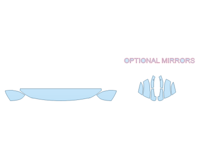 2025 JEEP GRAND WAGONEER L SERIES III HOOD FENDERS MIRRORS 12 INCH - (WRAPPED EDGES) - PRECUT PPF CLEAR BRA WRAP