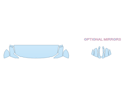 2025 JEEP GRAND WAGONEER L SERIES III HOOD FENDERS MIRRORS 24 INCH - (WRAPPED EDGES) - PRECUT PPF CLEAR BRA WRAP