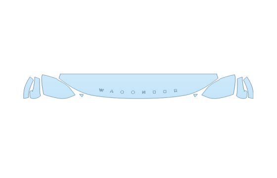 PAINT PROTECTION KIT - 2027 JEEP WAGONEER SERIES II HOOD FENDERS MIRRORS 12 INCH - (WRAPPED EDGES) - PRECUT PPF CLEAR BRA WRAP