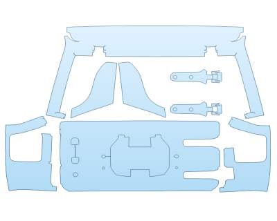 PAINT PROTECTION KIT - 2025 JEEP WRANGLER 4XE HIGH ALTITUDE TAILGATE KIT - PRECUT PPF CLEAR BRA WRAP
