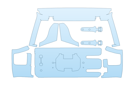 Precut PPF Kit – Clear Bra Paint Protection Film PAINT PROTECTION KIT - 2027 JEEP WRANGLER 4XE HIGH ALTITUDE TAILGATE KIT - PRECUT PPF CLEAR BRA WRAP