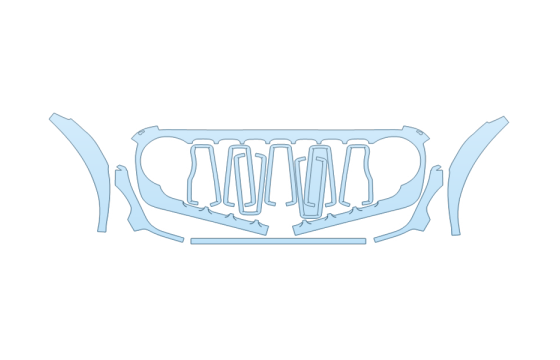 Precut PPF Kit – Clear Bra Paint Protection Film PAINT PROTECTION KIT - 2027 JEEP WRANGLER 4XE RUBICON GRILL - PRECUT PPF CLEAR BRA WRAP