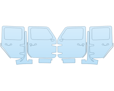 PAINT PROTECTION KIT - 2024 JEEP WRANGLER 4XE RUBICON X FULL DOORS - PRECUT PPF CLEAR BRA WRAP