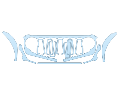 PAINT PROTECTION KIT - 2024 JEEP WRANGLER 4XE RUBICON X GRILL - PRECUT PPF CLEAR BRA WRAP