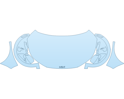 PAINT PROTECTION KIT - 2024 KIA EV6 GT-LINE FULL HOOD FENDERS MIRRORS  - (WRAPPED EDGES) - PRECUT PPF CLEAR BRA WRAP