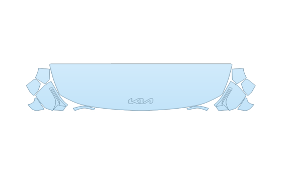 Precut PPF Kit – Clear Bra Paint Protection Film PAINT PROTECTION KIT - 2027 KIA EV9 GT-LINE HOOD FENDERS MIRRORS 24 INCH - (WRAPPED EDGES) - PRECUT PPF CLEAR BRA WRAP