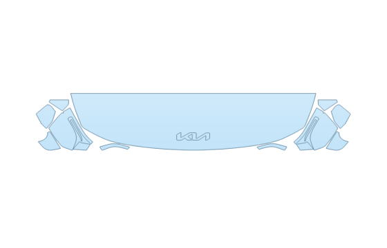 Precut PPF Kit – Clear Bra Paint Protection Film PAINT PROTECTION KIT - 2027 KIA EV9 LAND HOOD FENDERS MIRRORS 18 INCH - (WRAPPED EDGES) - PRECUT PPF CLEAR BRA WRAP
