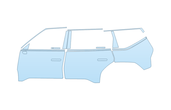 PAINT PROTECTION KIT - 2027 KIA EV9 LAND DRIVER SIDE - PRECUT PPF CLEAR BRA WRAP