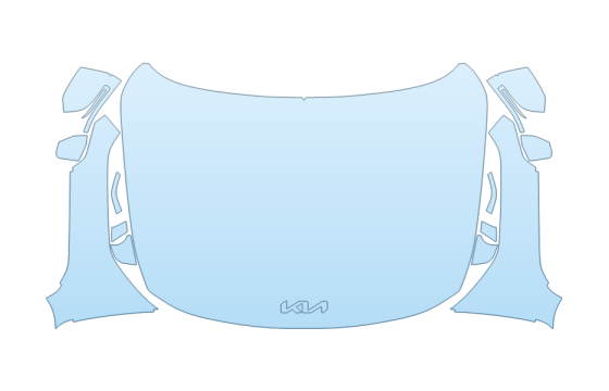 Precut PPF Kit – Clear Bra Paint Protection Film PAINT PROTECTION KIT - 2027 KIA EV9 LAND FULL HOOD FENDERS MIRRORS - (WRAPPED EDGES) - PRECUT PPF CLEAR BRA WRAP