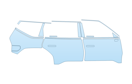 PAINT PROTECTION KIT - 2027 KIA EV9 LAND PASSENGER SIDE - PRECUT PPF CLEAR BRA WRAP