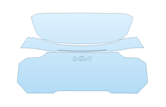 Precut PPF Kit – Clear Bra Paint Protection Film PAINT PROTECTION KIT - 2027 KIA EV9 LAND REAR HATCH W/EMBLEMS - PRECUT PPF CLEAR BRA WRAP