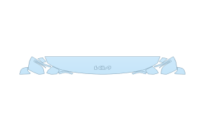 2027 KIA EV9 LIGHT HOOD FENDERS MIRRORS 12 INCH - (WRAPPED EDGES)