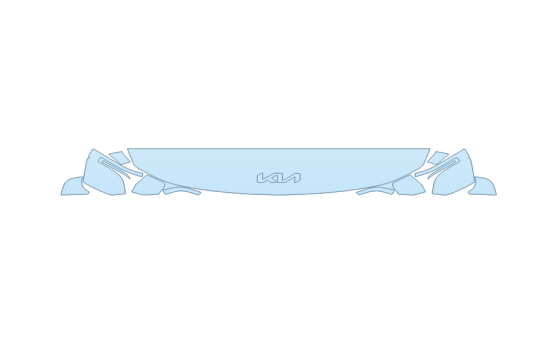 Precut PPF Kit – Clear Bra Paint Protection Film PAINT PROTECTION KIT - 2027 KIA EV9 LIGHT HOOD FENDERS MIRRORS 12 INCH - (WRAPPED EDGES) - PRECUT PPF CLEAR BRA WRAP