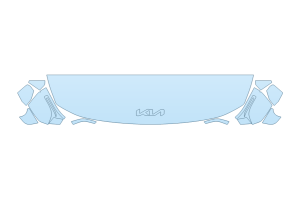 2027 KIA EV9 LIGHT HOOD FENDERS MIRRORS 18 INCH - (WRAPPED EDGES)
