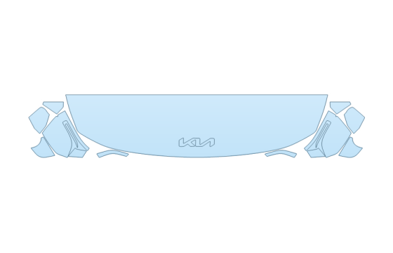 Precut PPF Kit – Clear Bra Paint Protection Film PAINT PROTECTION KIT - 2027 KIA EV9 LIGHT HOOD FENDERS MIRRORS 18 INCH - (WRAPPED EDGES) - PRECUT PPF CLEAR BRA WRAP