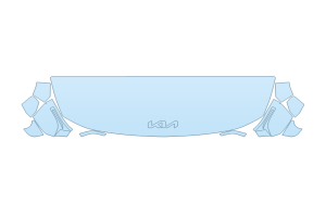 2027 KIA EV9 LIGHT HOOD FENDERS MIRRORS 24 INCH - (WRAPPED EDGES)