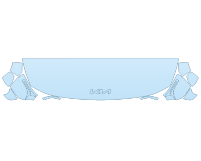 PAINT PROTECTION KIT - 2024 KIA EV9 LIGHT HOOD FENDERS MIRRORS 24 INCH - (WRAPPED EDGES) - PRECUT PPF CLEAR BRA WRAP