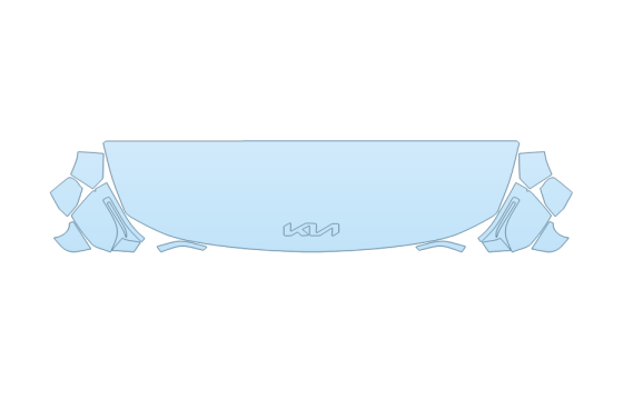 Precut PPF Kit – Clear Bra Paint Protection Film PAINT PROTECTION KIT - 2027 KIA EV9 LIGHT HOOD FENDERS MIRRORS 24 INCH - (WRAPPED EDGES) - PRECUT PPF CLEAR BRA WRAP