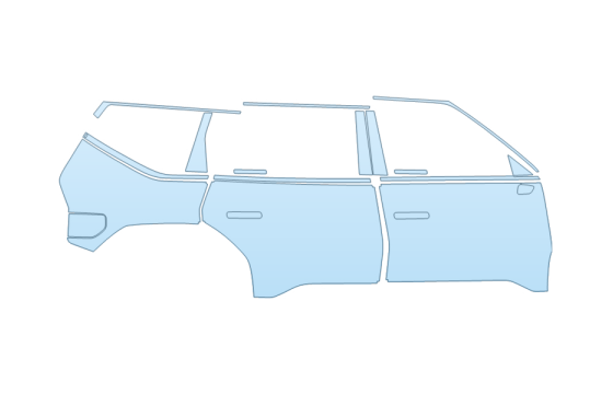 PAINT PROTECTION KIT - 2027 KIA EV9 LIGHT PASSENGER SIDE - PRECUT PPF CLEAR BRA WRAP